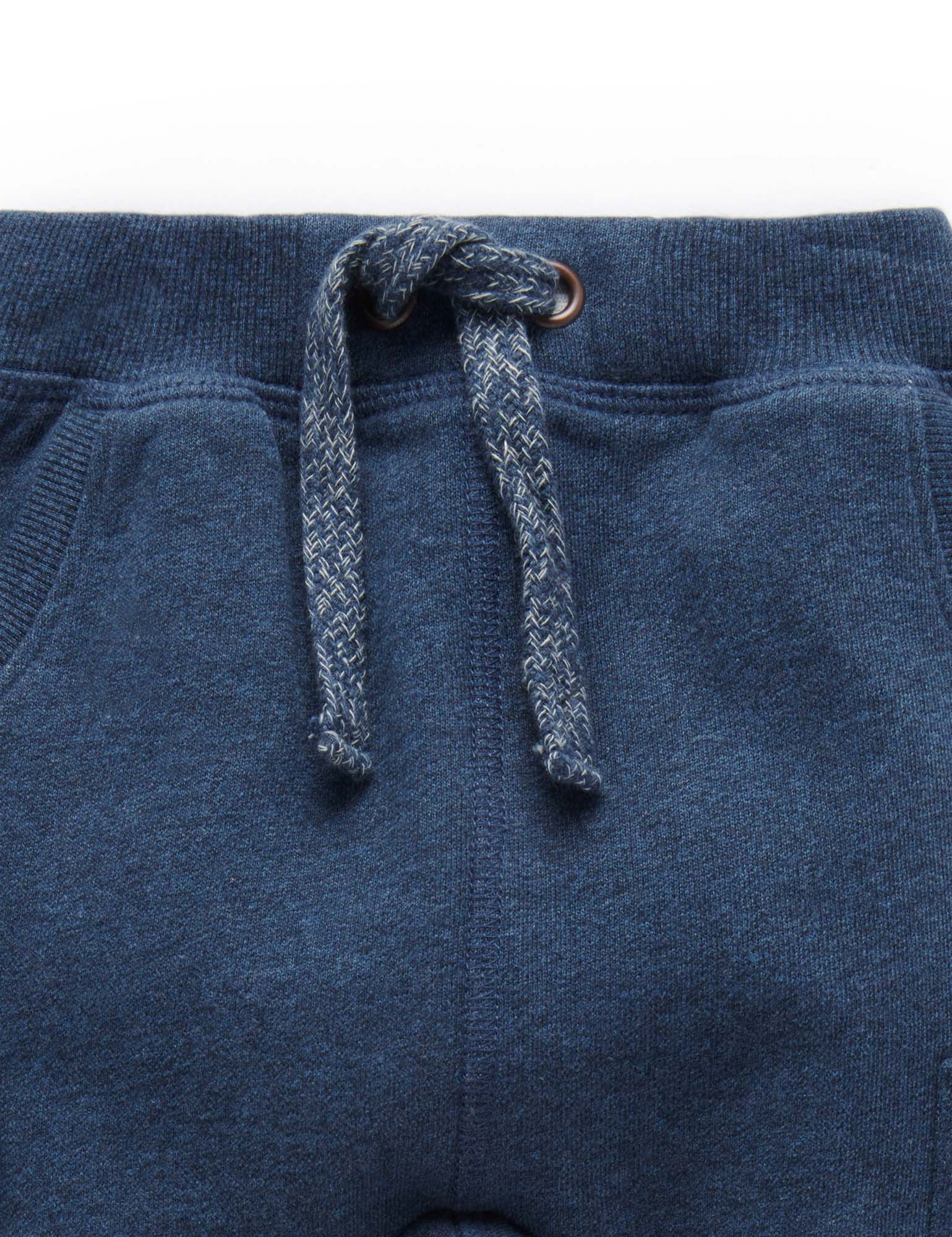 Indigo Slouchy Track Pants - Indigo Melange