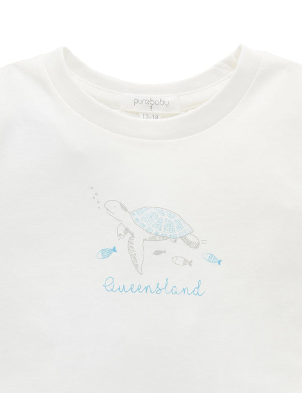 Queensland Print TShirt - Vanilla