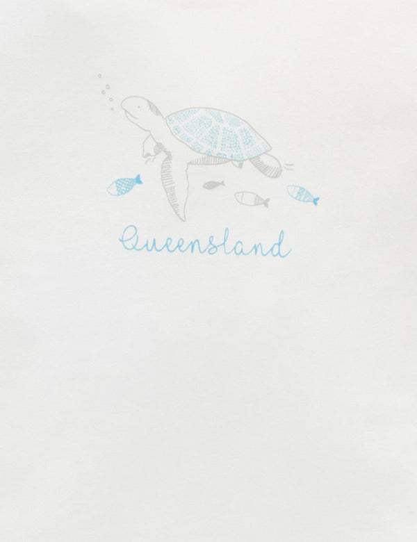 Queensland Print TShirt - Vanilla
