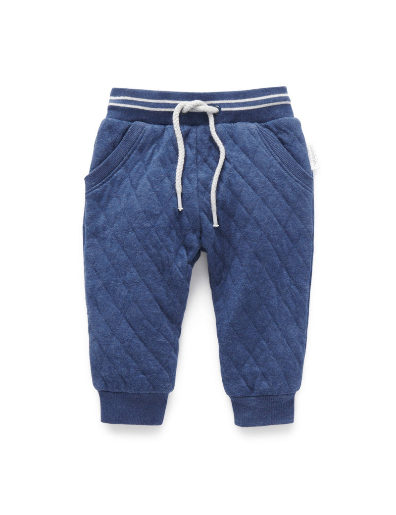 Quilted Track Pants - Captain Melange