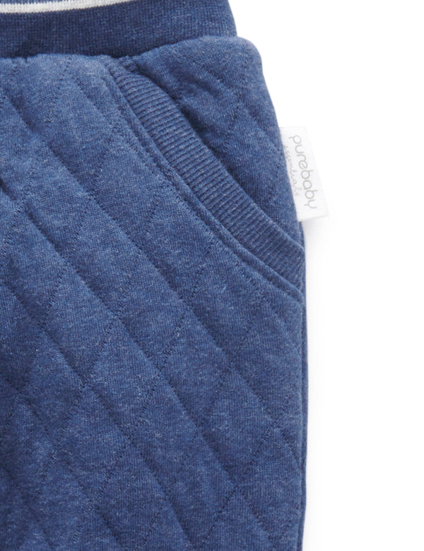 Quilted Track Pants - Captain Melange