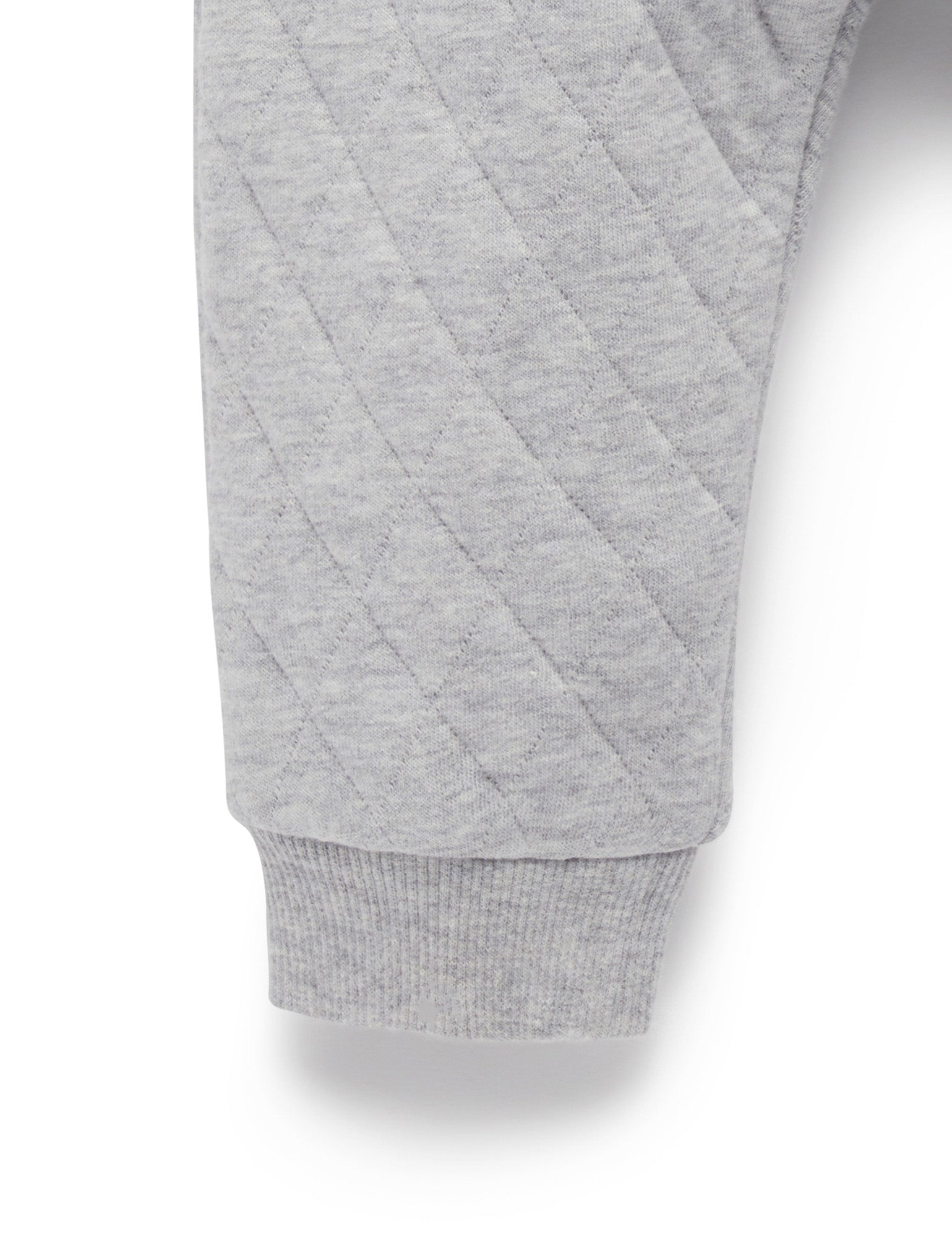 Quilted Track Pants - Grey Melange