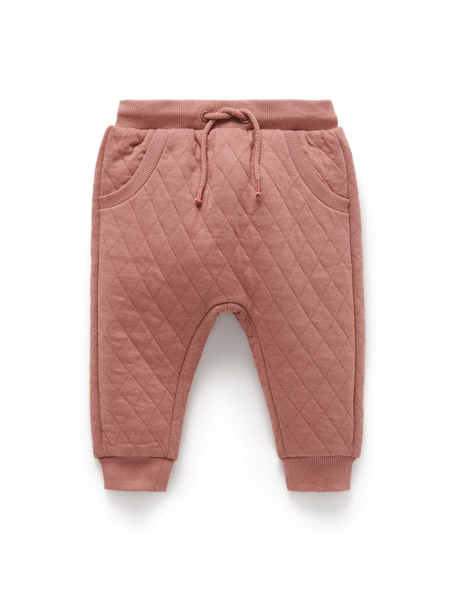 Quilted Track Pants - Prune