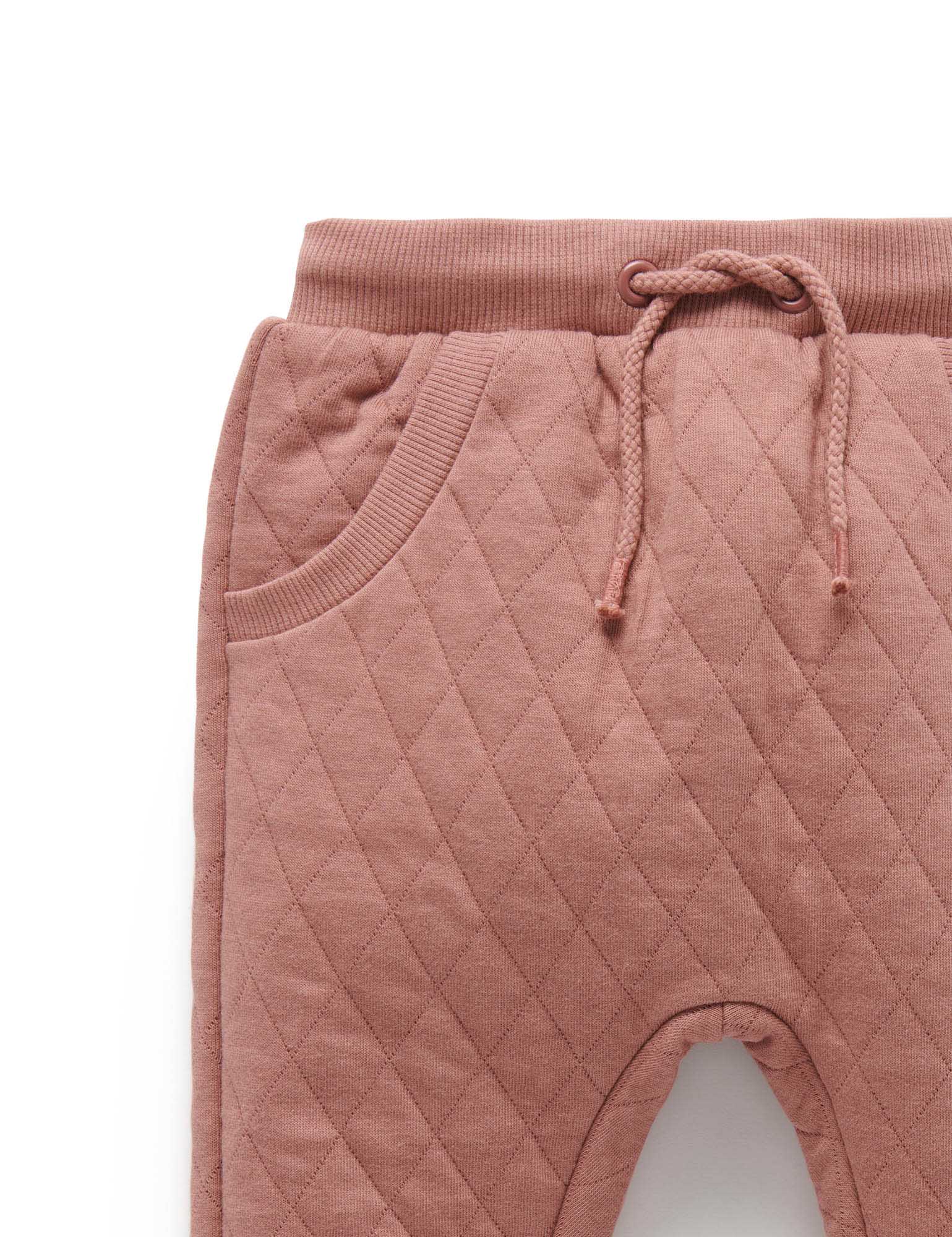 Quilted Track Pants - Prune