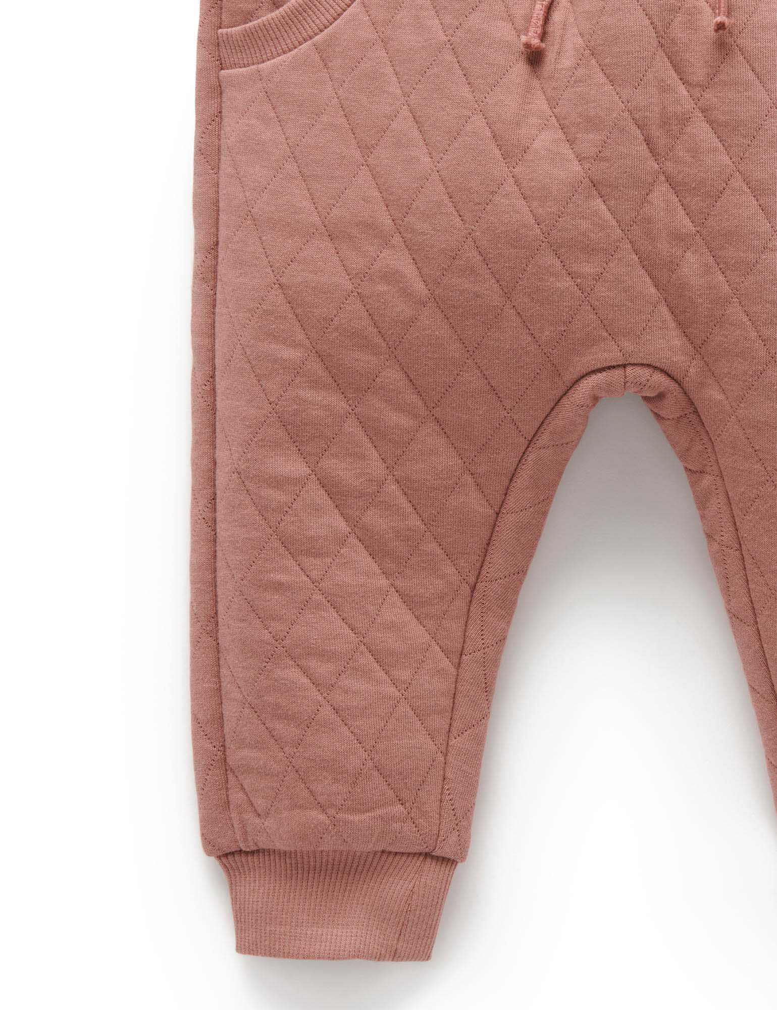 Quilted Track Pants - Prune