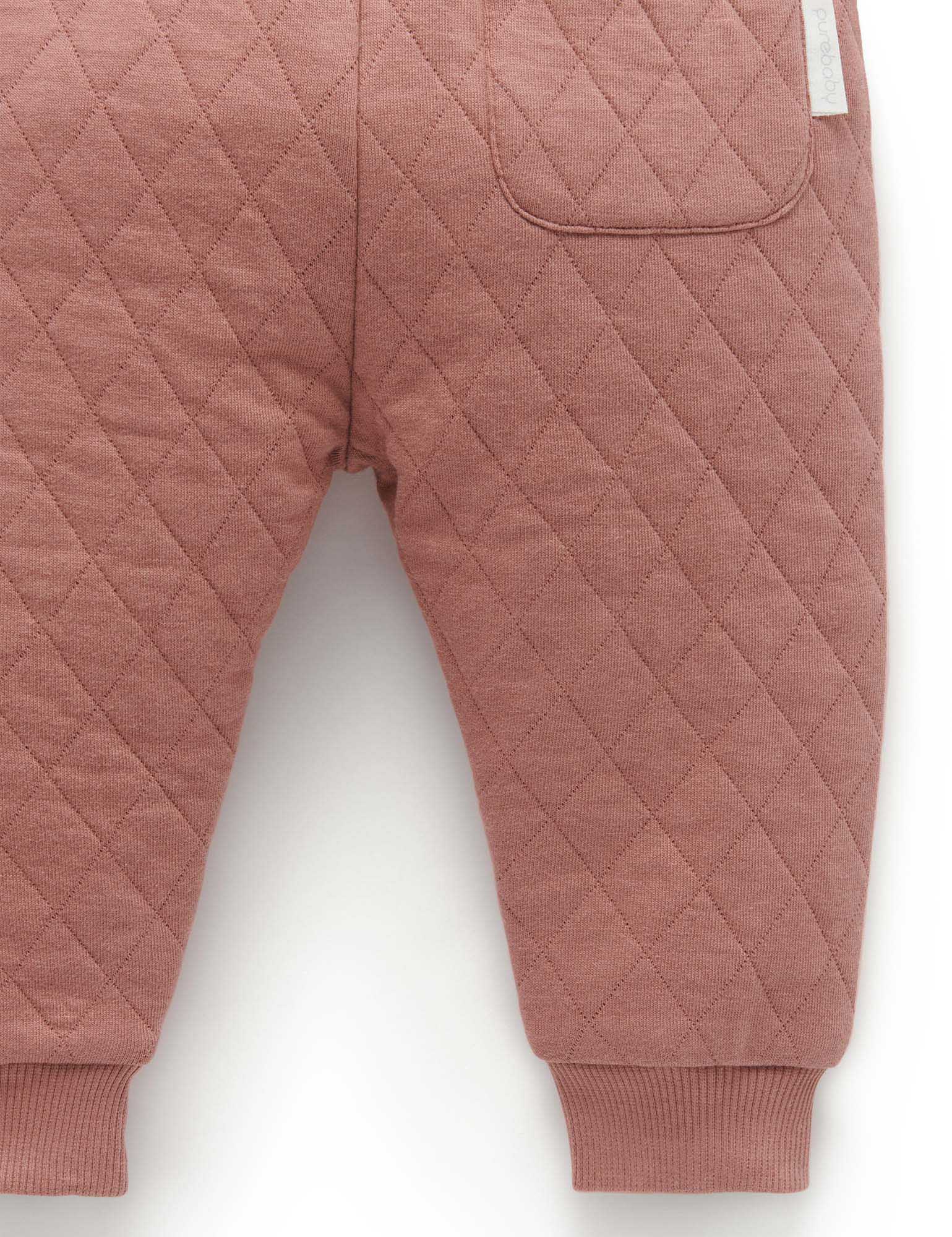 Quilted Track Pants - Prune