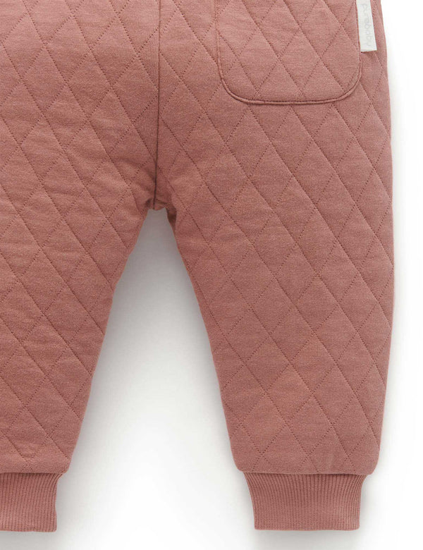 Quilted Track Pants - Prune