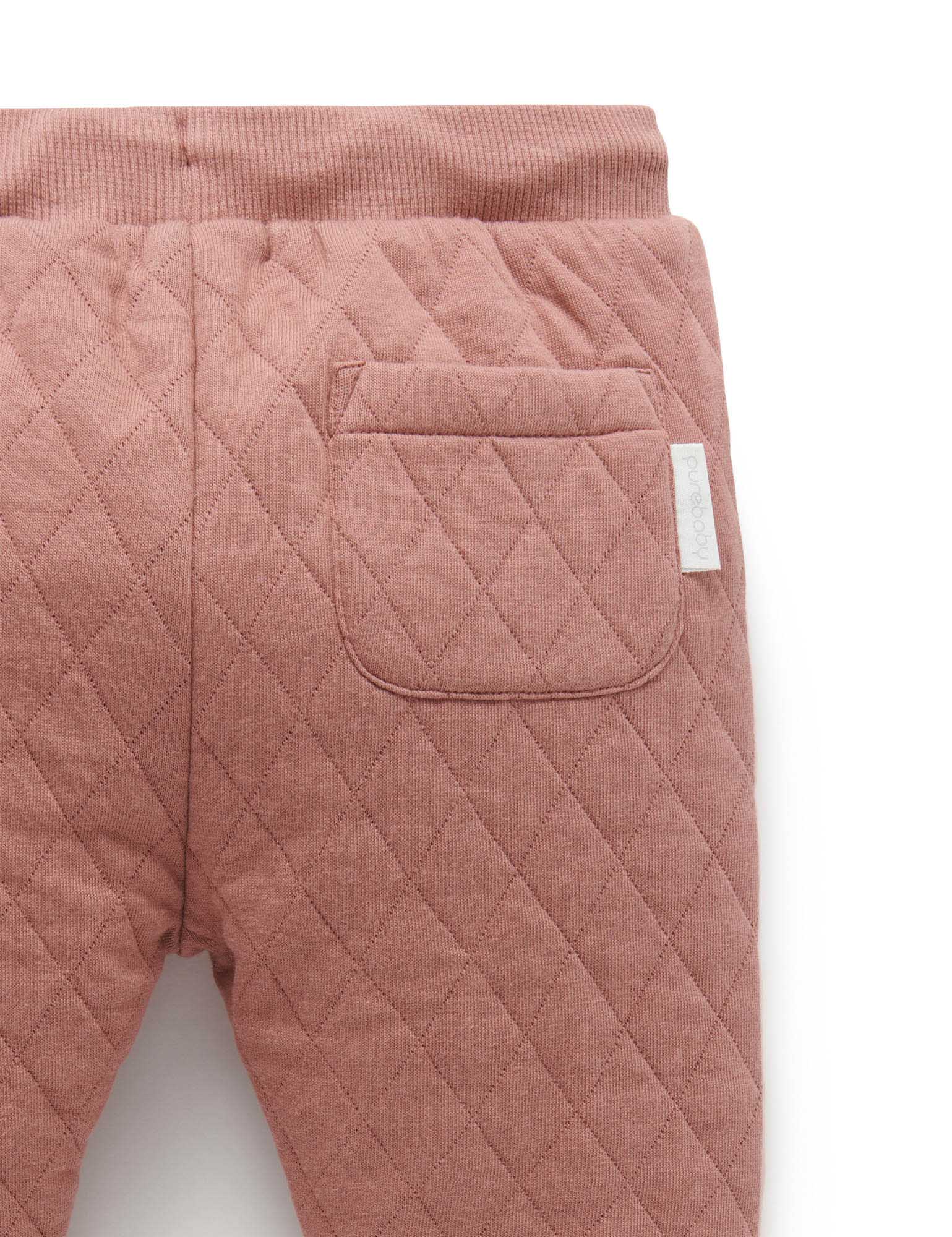 Quilted Track Pants - Prune