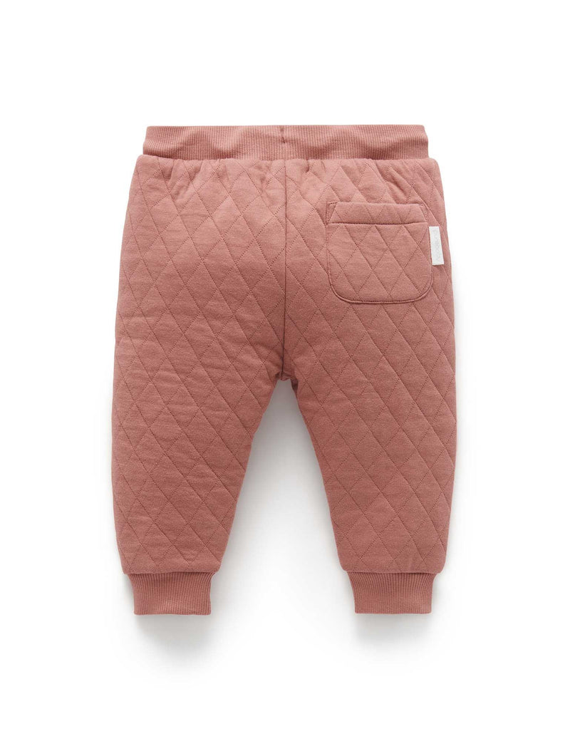 Quilted Track Pants - Prune