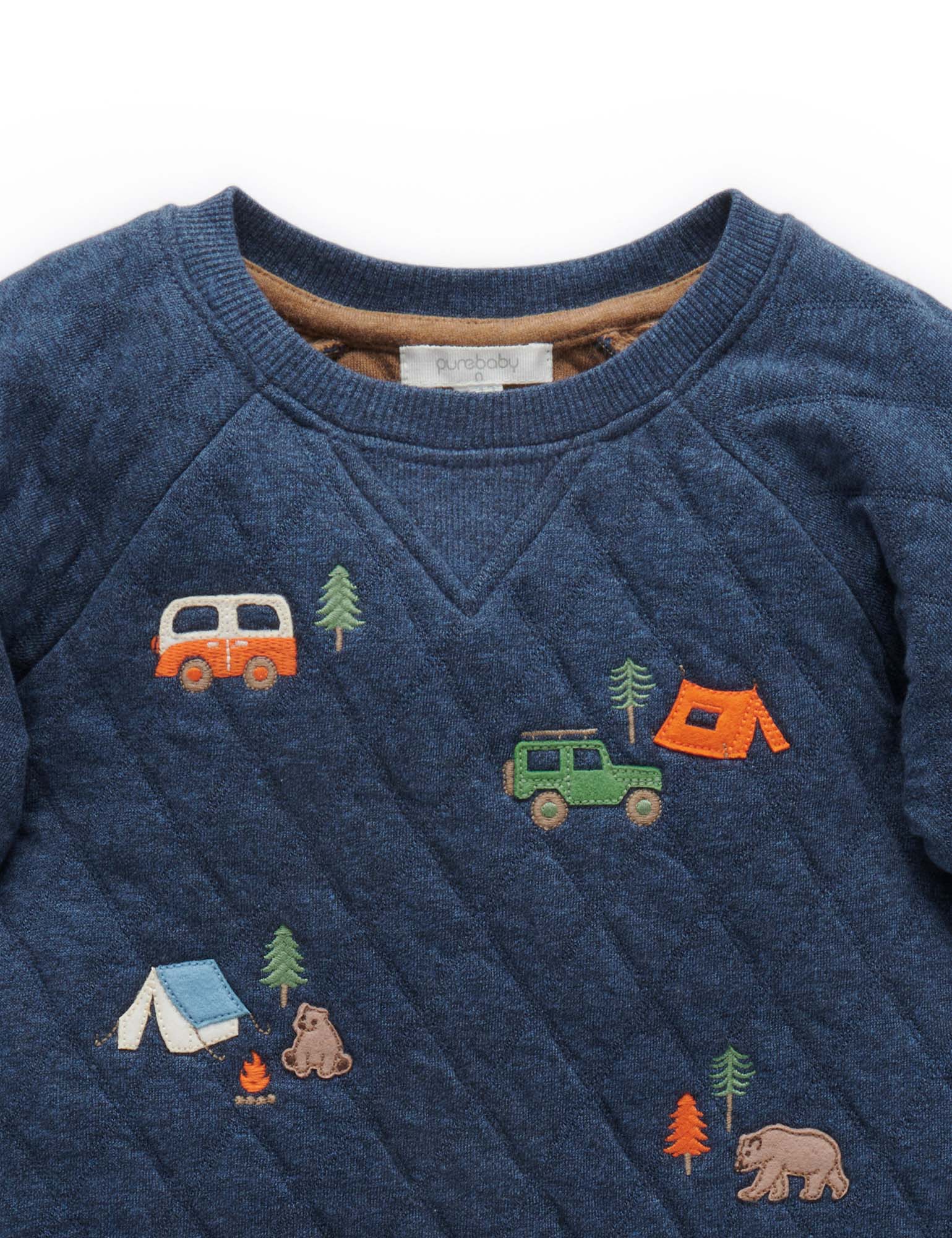 Camp Ground Windcheater - Indigo/Acorn Melange