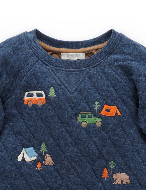Camp Ground Windcheater - Indigo/Acorn Melange