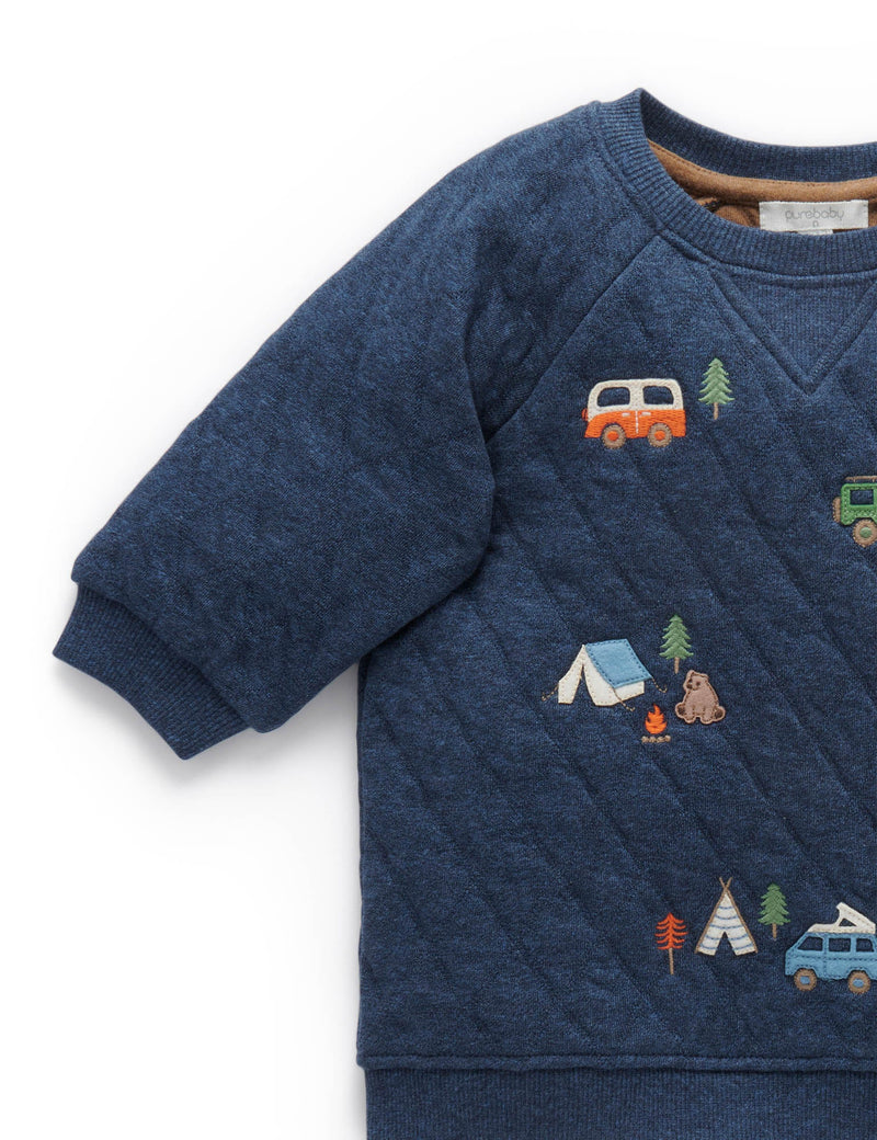 Camp Ground Windcheater - Indigo/Acorn Melange