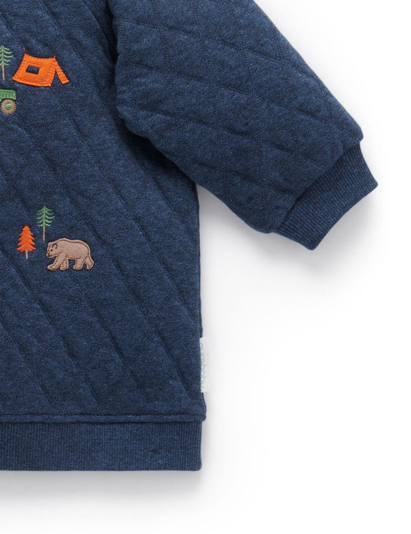 Camp Ground Windcheater - Indigo/Acorn Melange