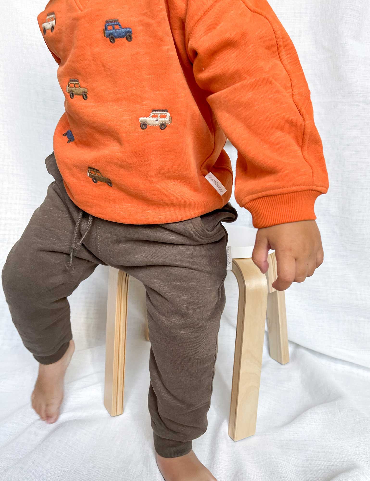 Slouchy Track Pants - CHOCOLATE