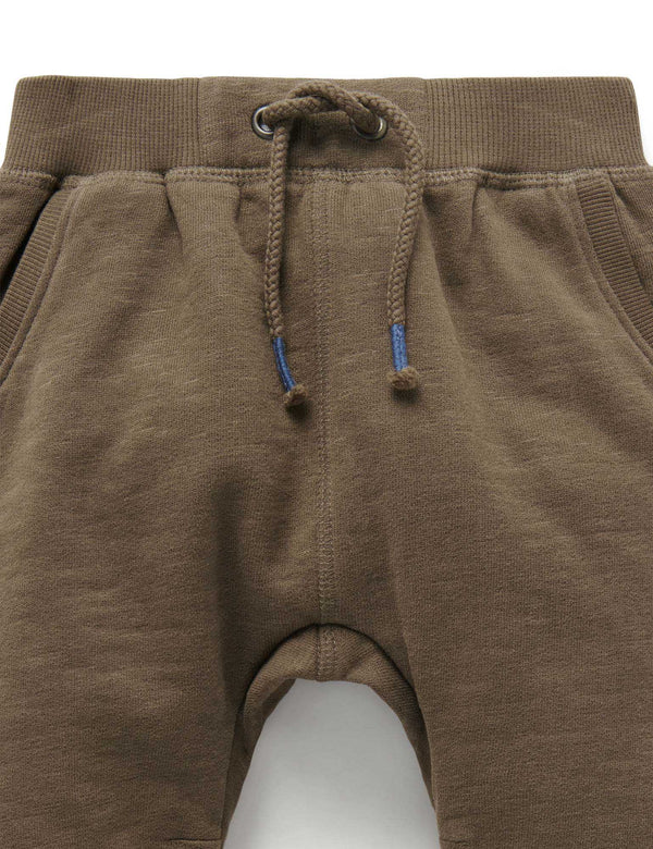 Slouchy Track Pants - CHOCOLATE