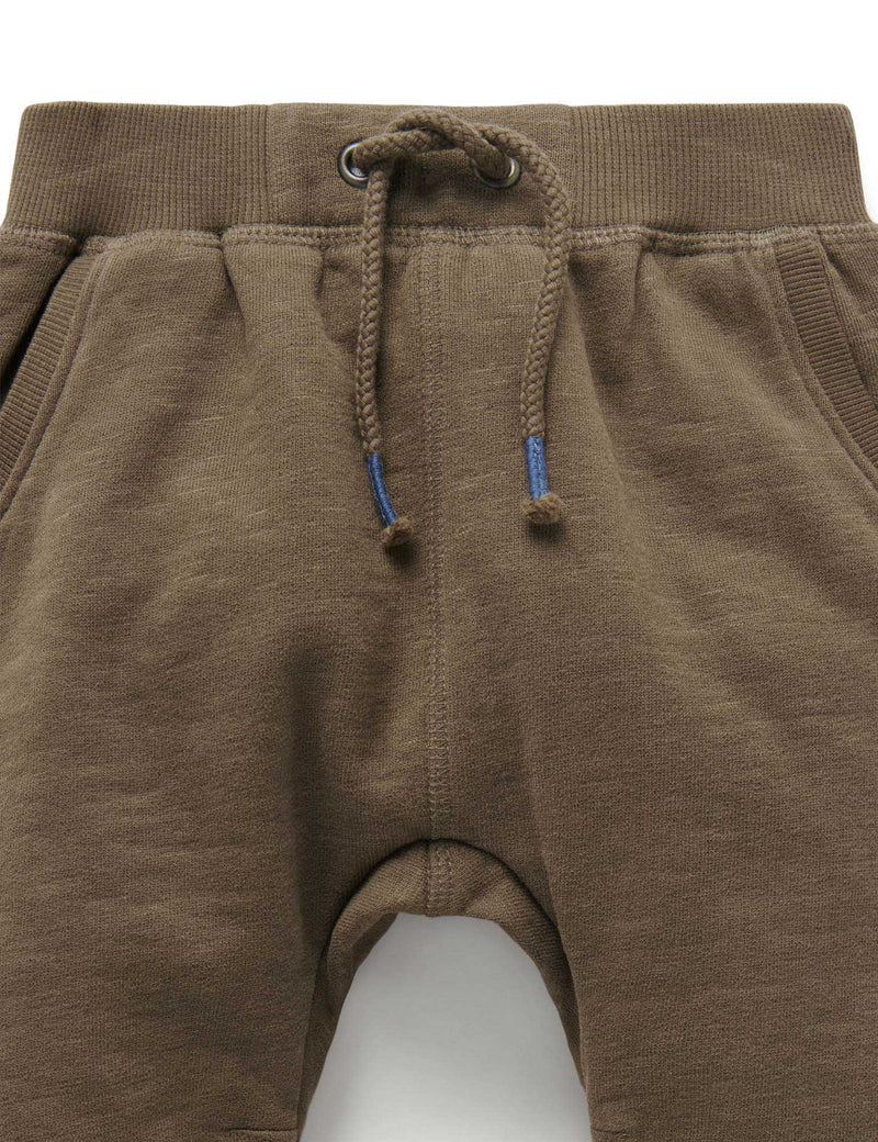 Slouchy Track Pants - CHOCOLATE
