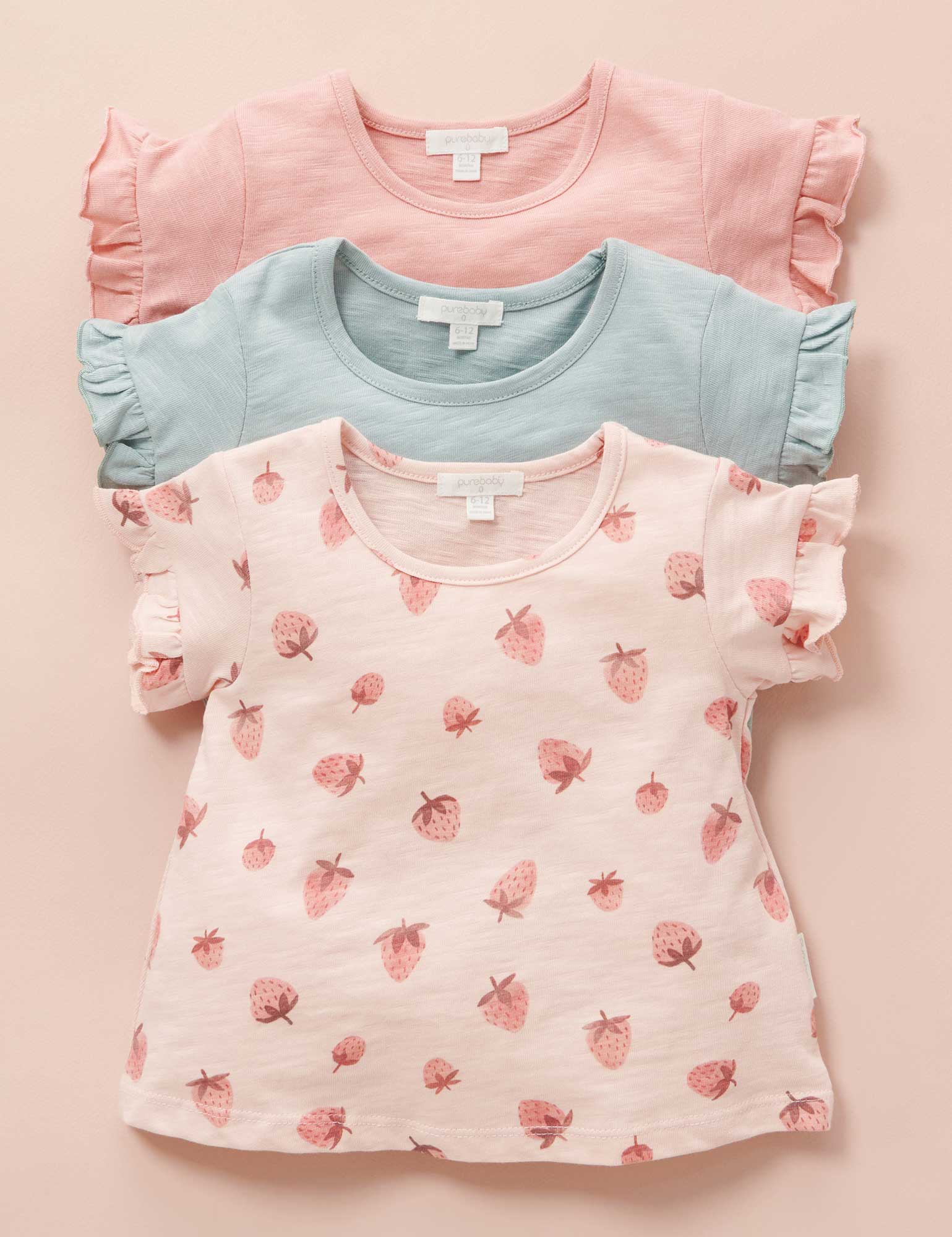 Basic Ruffle Tee - Apricot