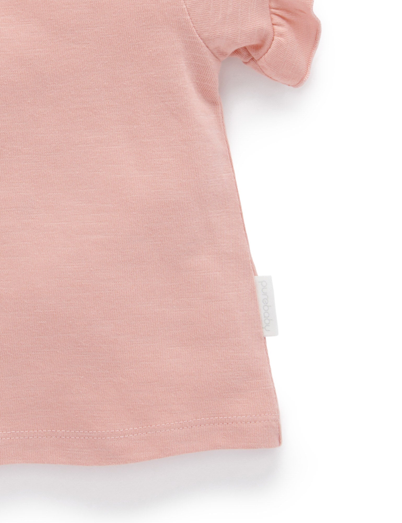 Basic Ruffle Tee - Apricot