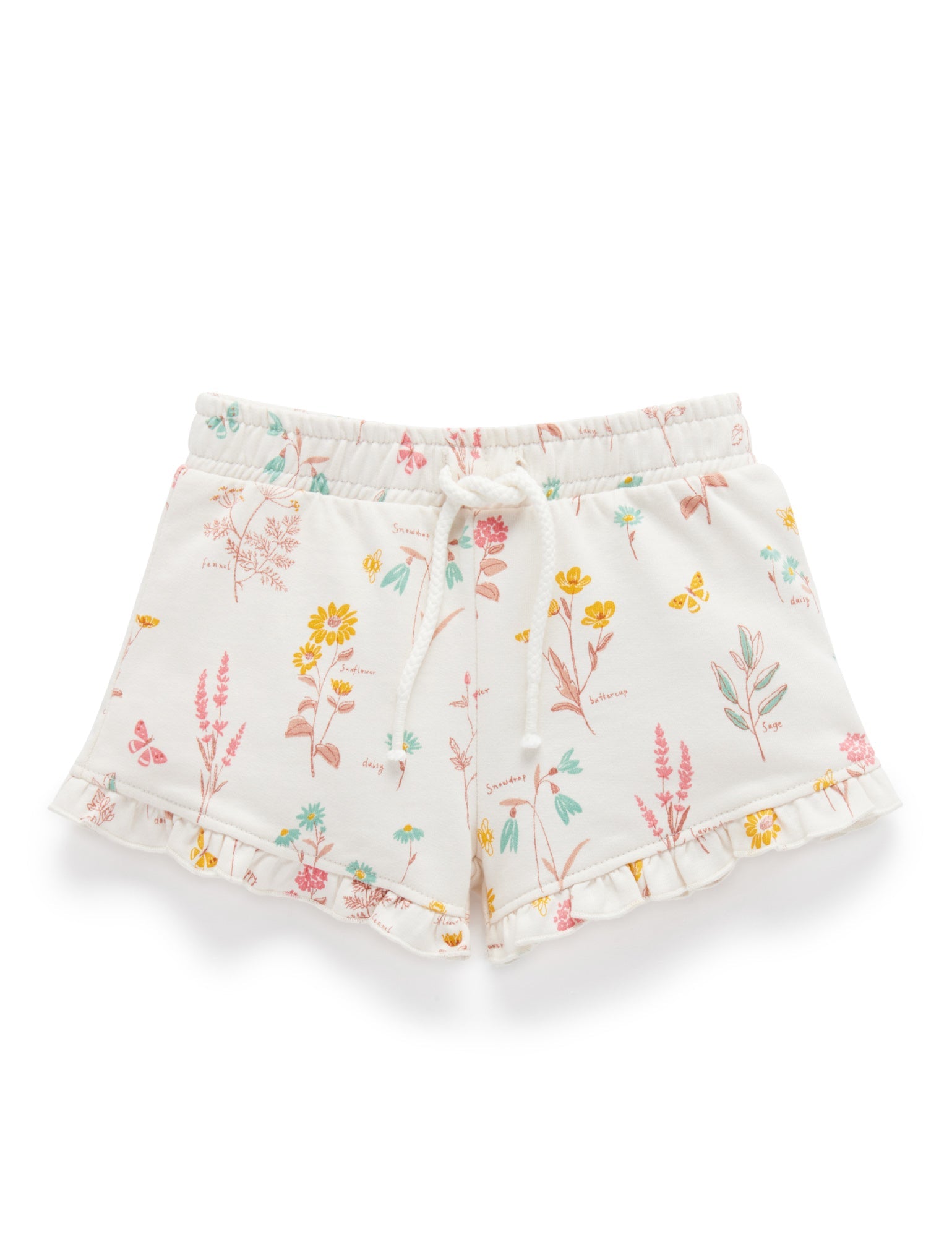 Pull On Shorts - Herb Print