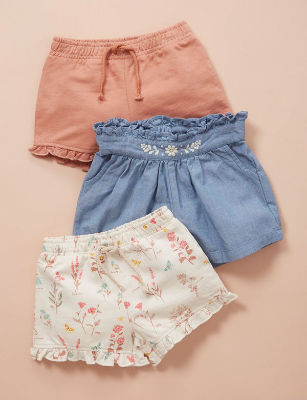 Pull On Shorts - Herb Print