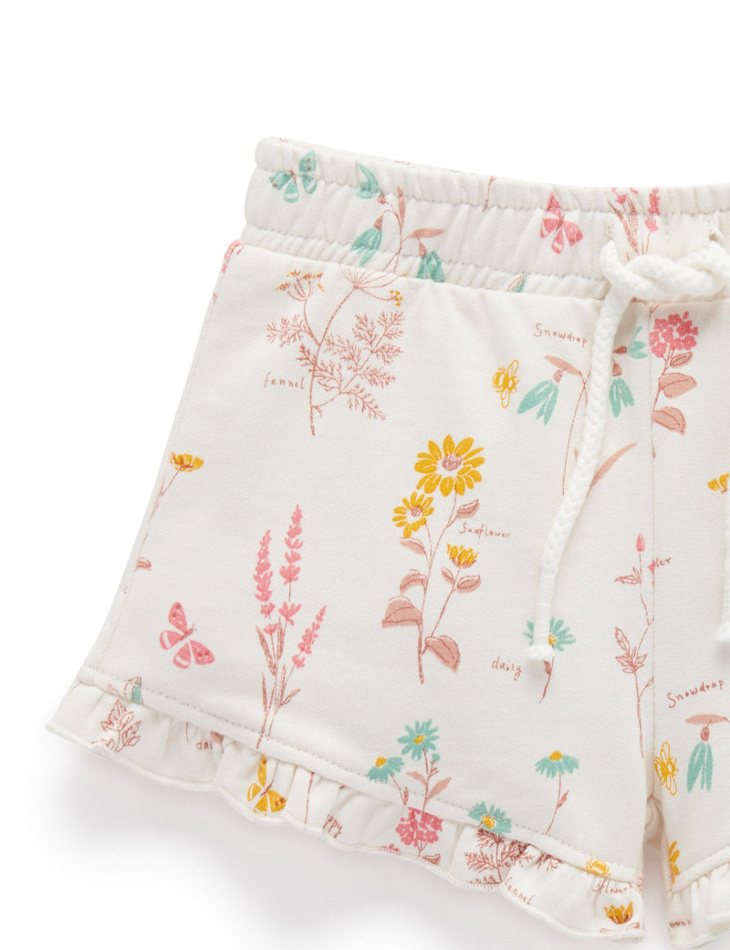 Pull On Shorts - Herb Print