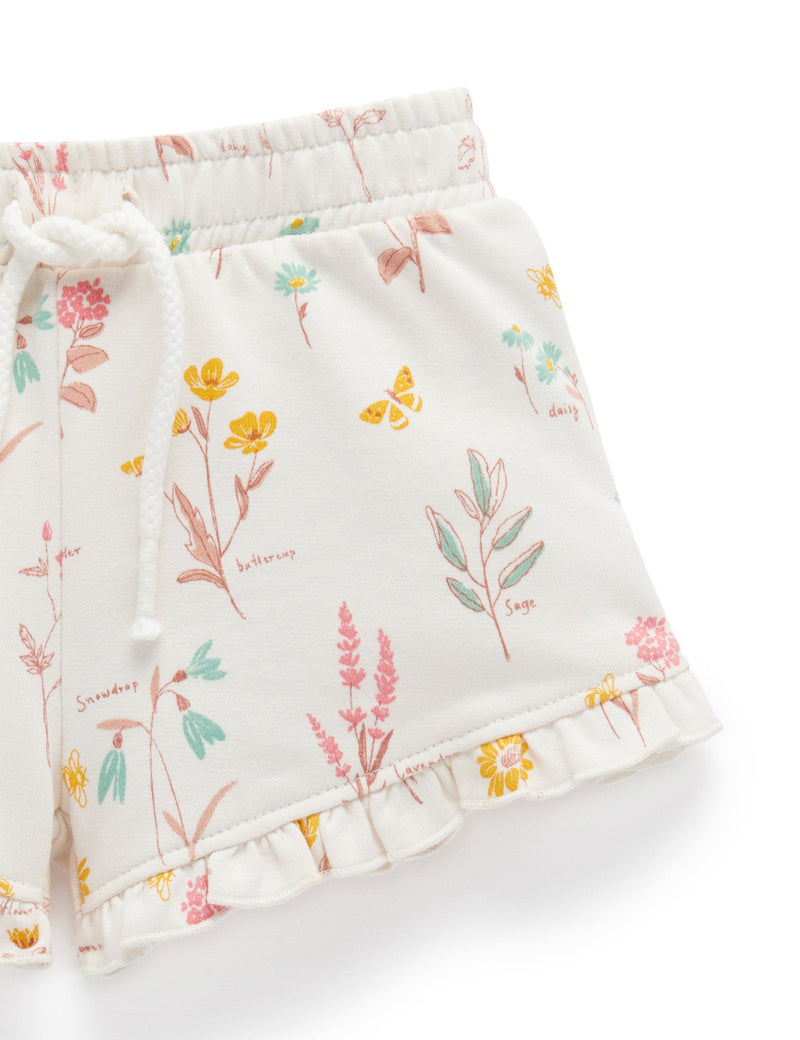 Pull On Shorts - Herb Print
