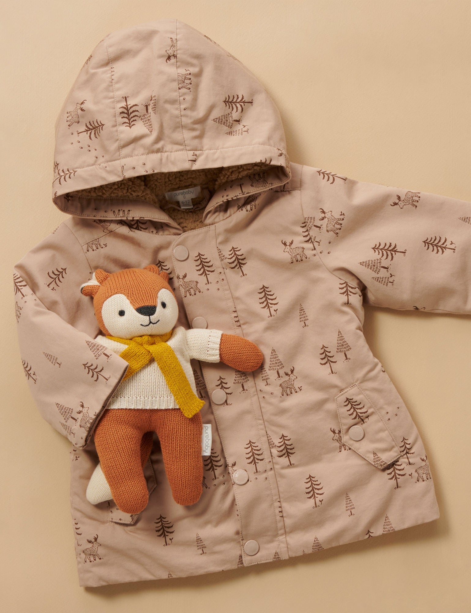 Padded Anorak - Wandering Moose Print