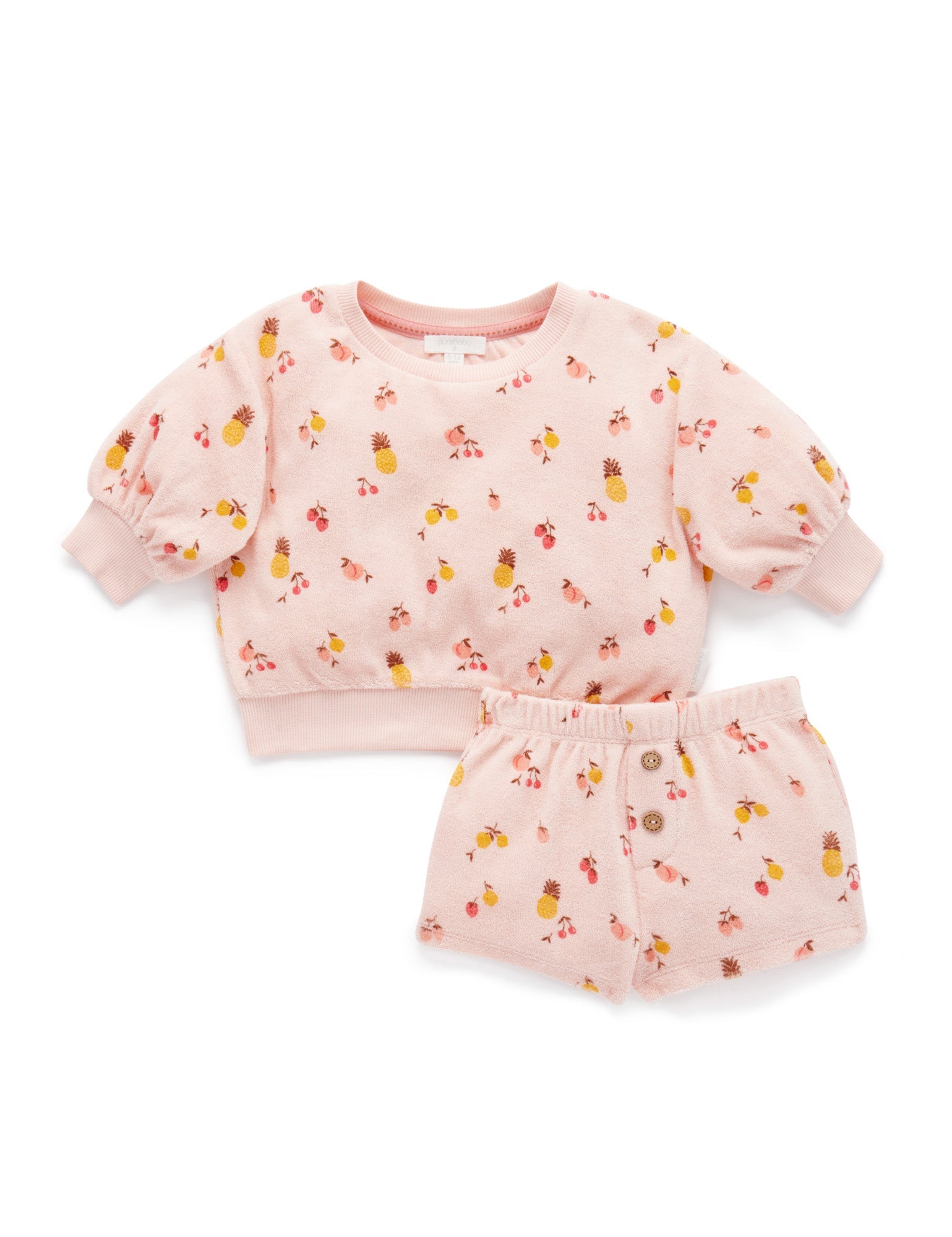 Towelling Set - Summer Fruits Print
