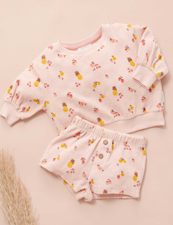 Towelling Set - Summer Fruits Print