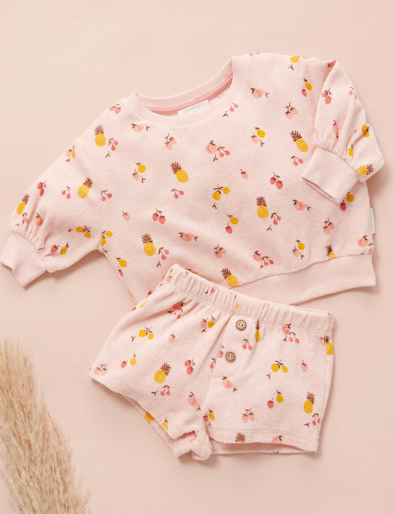 Towelling Set - Summer Fruits Print