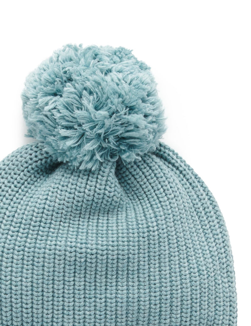 Fishermans Rib Beanie - Moss Melange