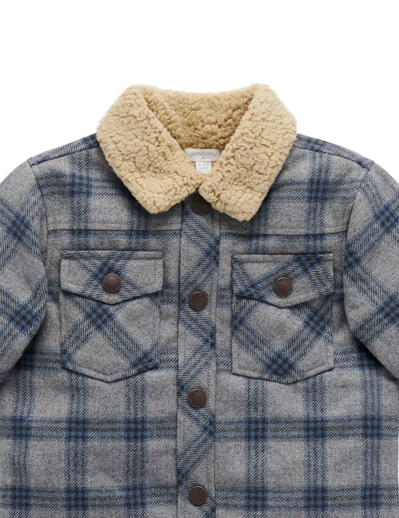 Check Sherpa Jacket - Lumberjack Check