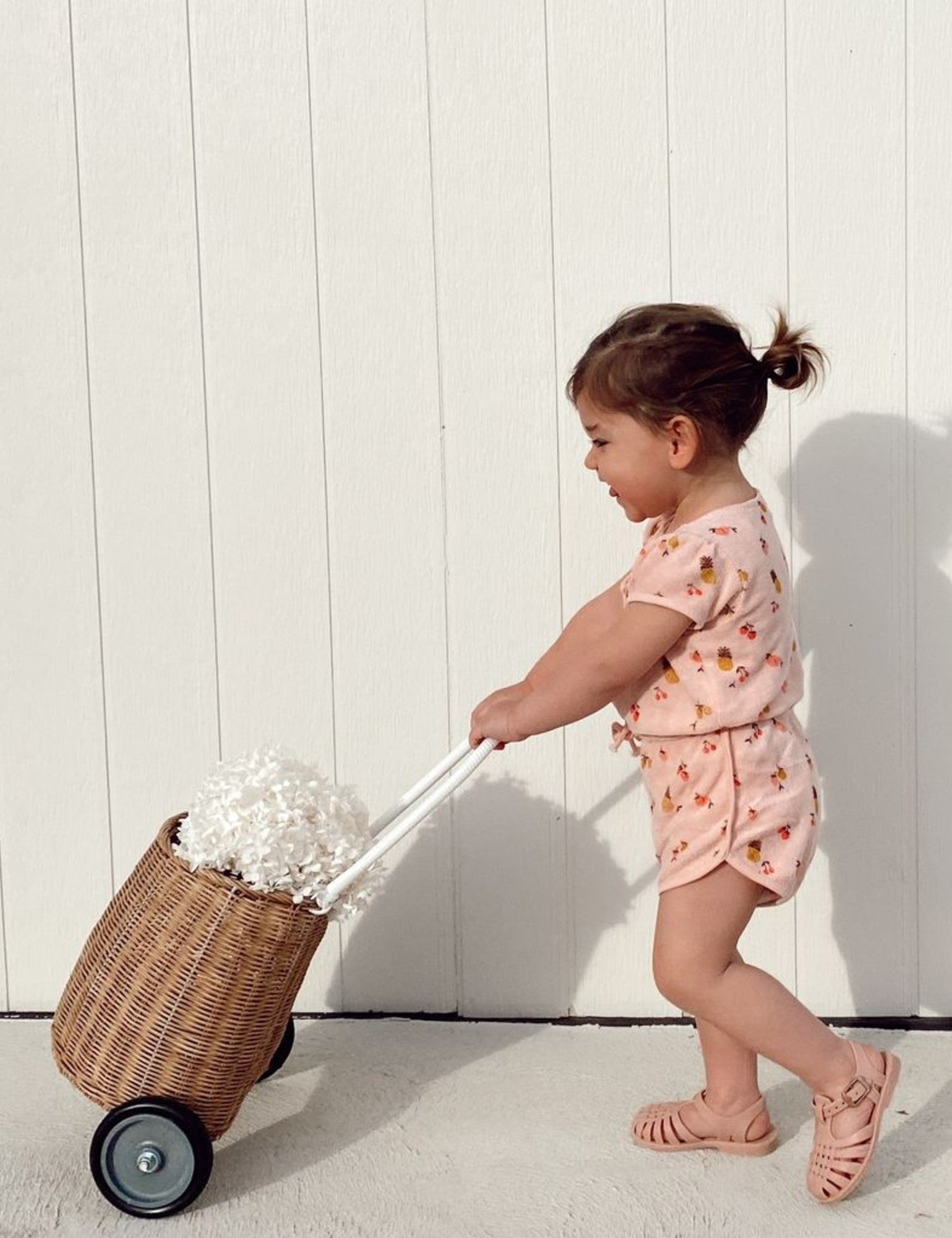 Towelling Playsuit - Summer Fruits Print