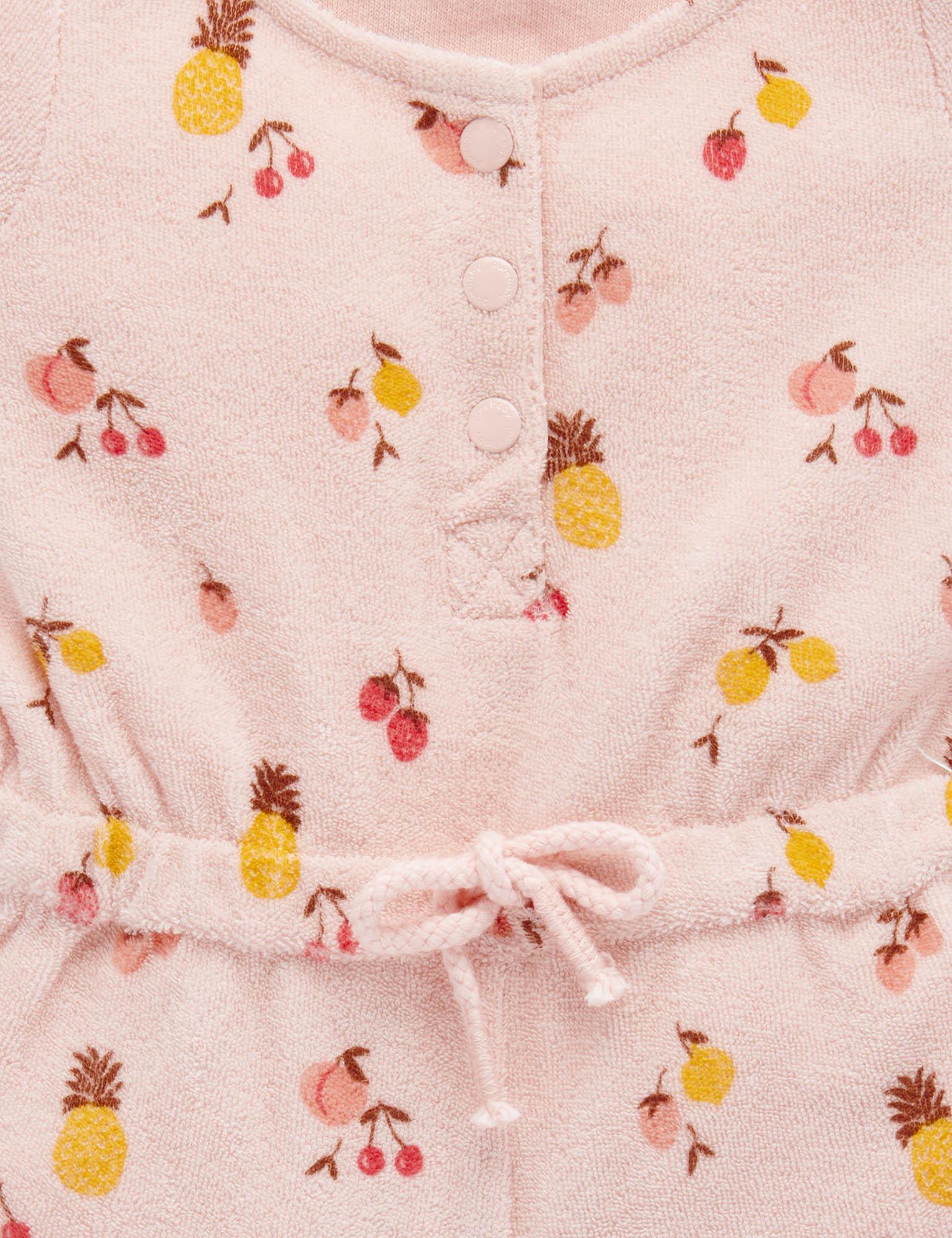 Towelling Playsuit - Summer Fruits Print