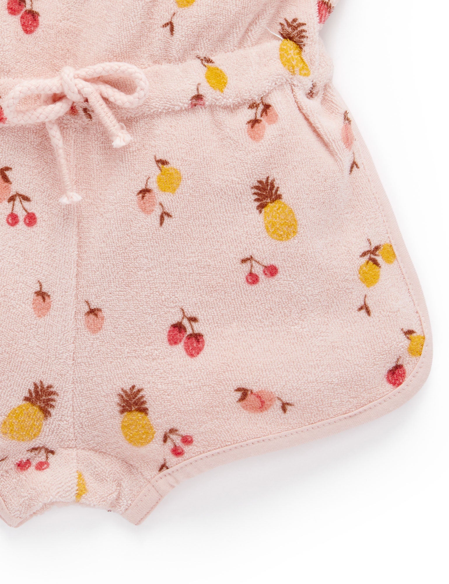 Towelling Playsuit - Summer Fruits Print