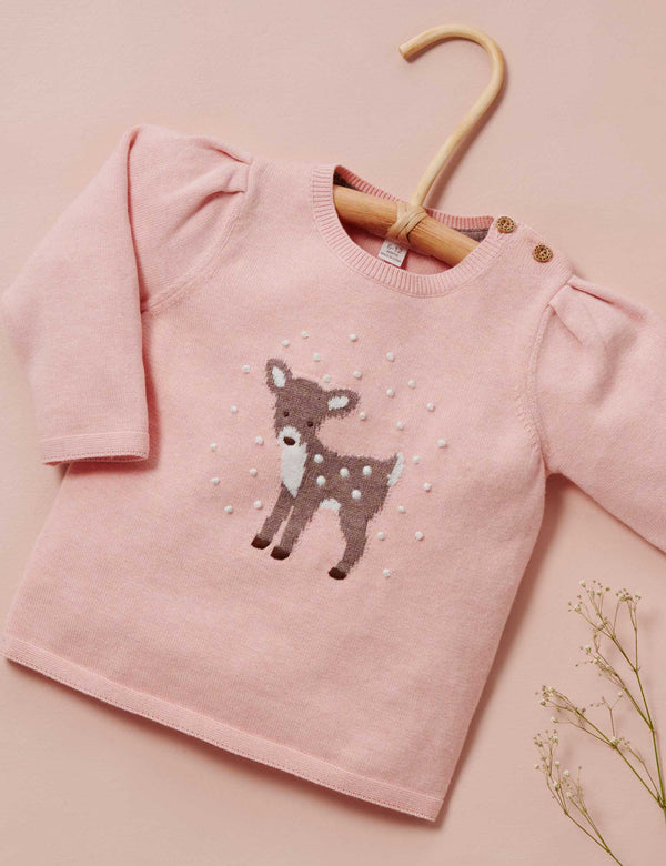 Snow Storm Jumper - Blush Melange