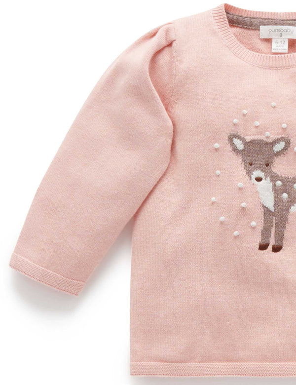 Snow Storm Jumper - Blush Melange