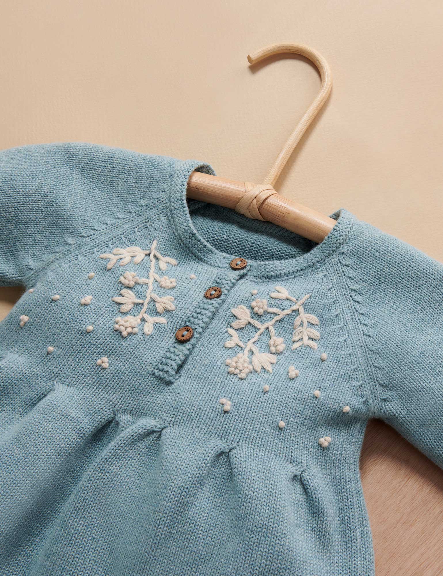 Winter Flower Dress - Moss Melange