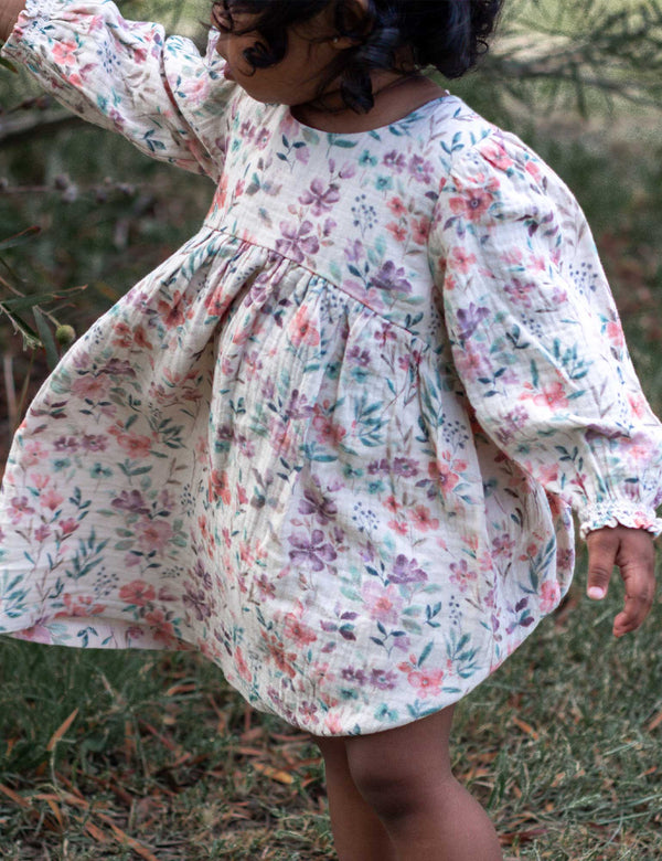 Wild Flower Dress - Winding Trail Print