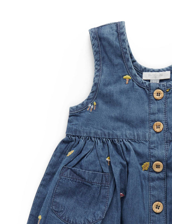 Mushroom Pinnie - Mushroom Broderie