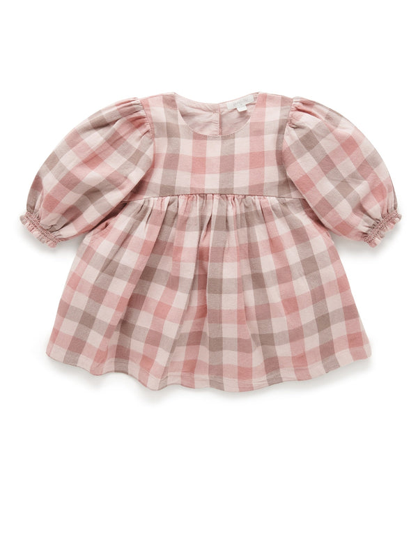 Plaid Dress - Blush Check