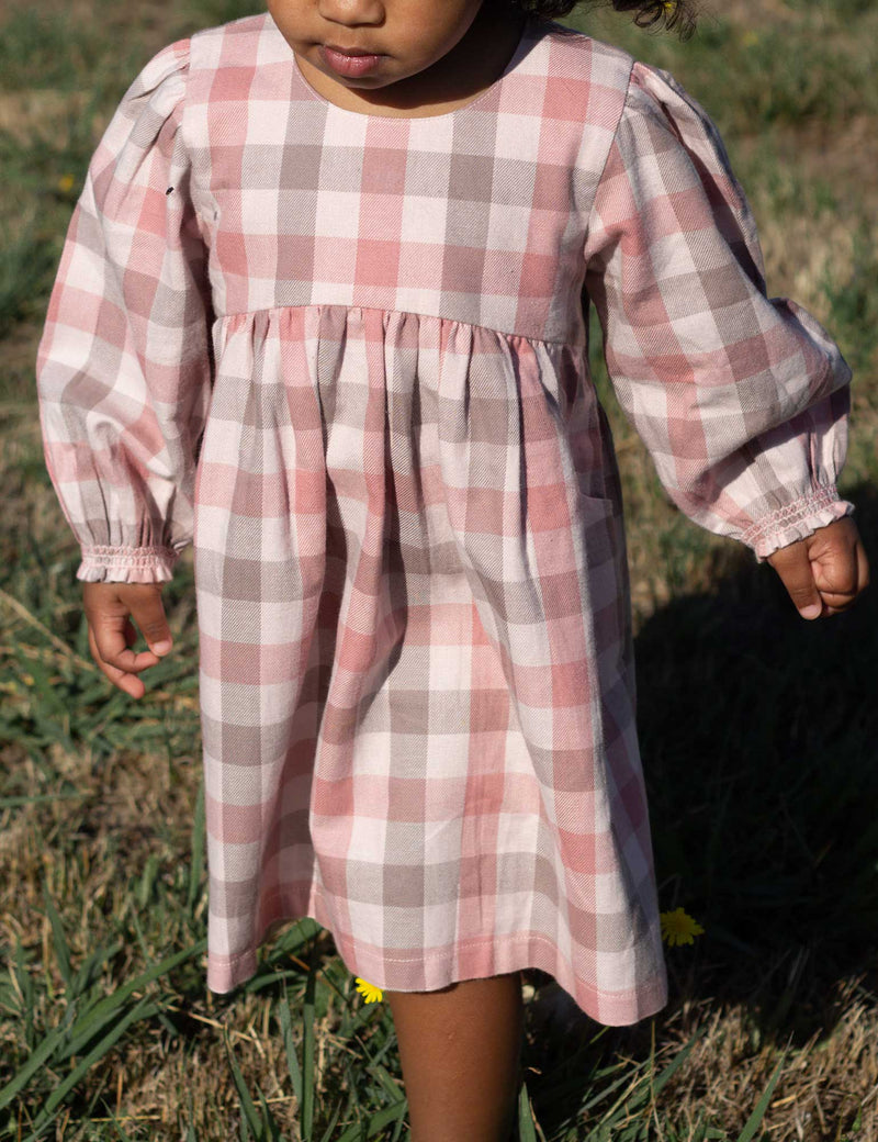 Plaid Dress - Blush Check