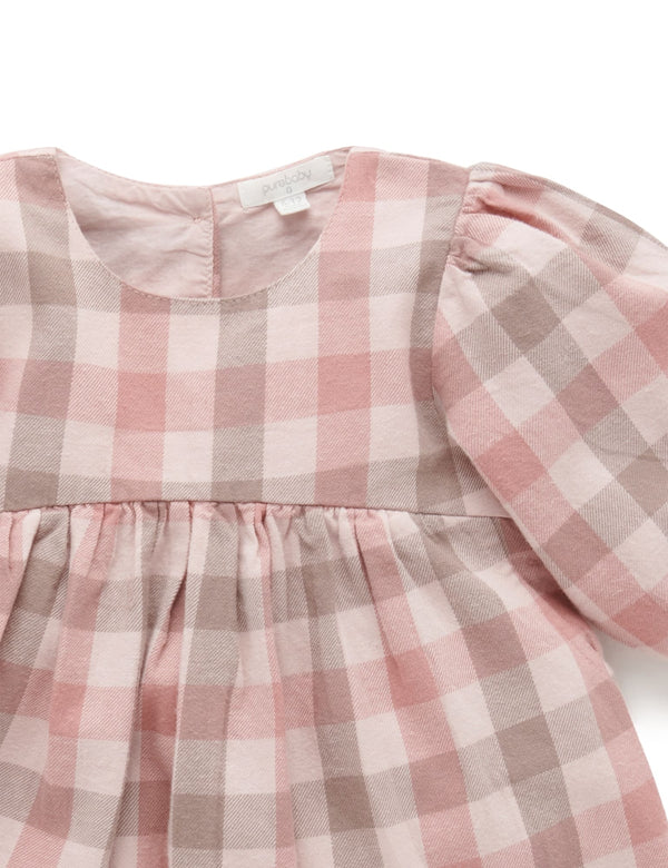 Plaid Dress - Blush Check