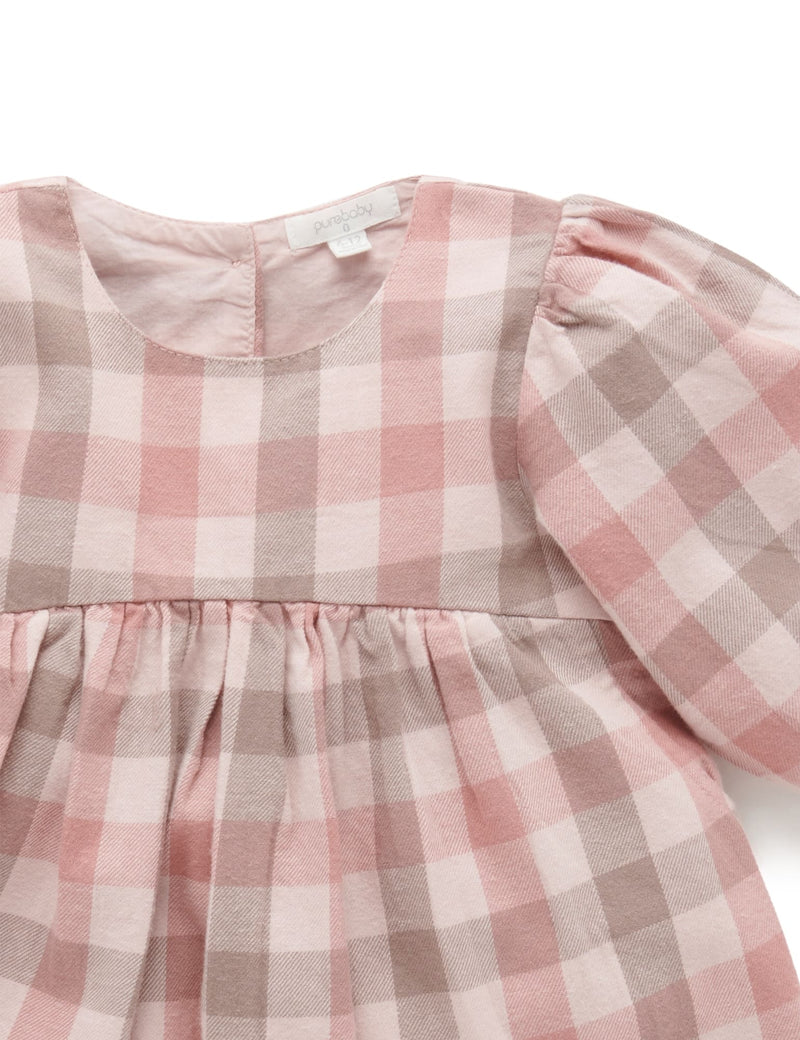 Plaid Dress - Blush Check