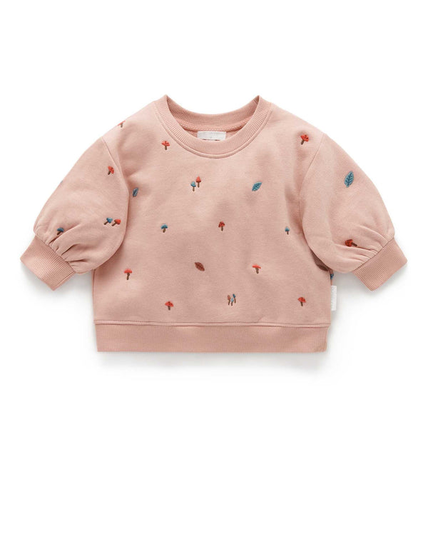 Embroidered Windcheater - Mushroom Broderie