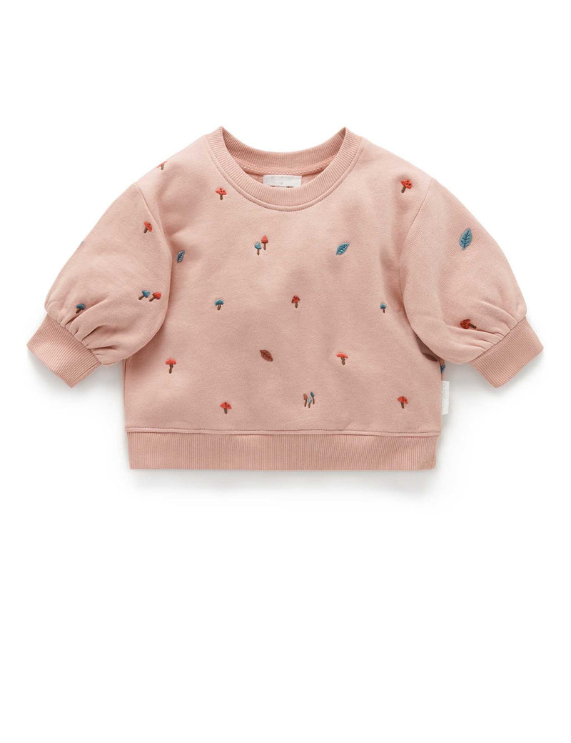 Embroidered Windcheater - Mushroom Broderie