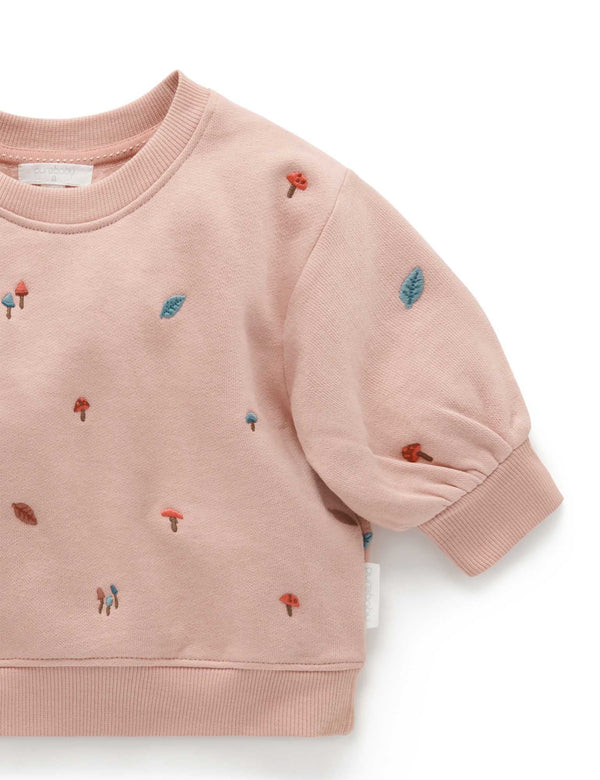 Embroidered Windcheater - Mushroom Broderie