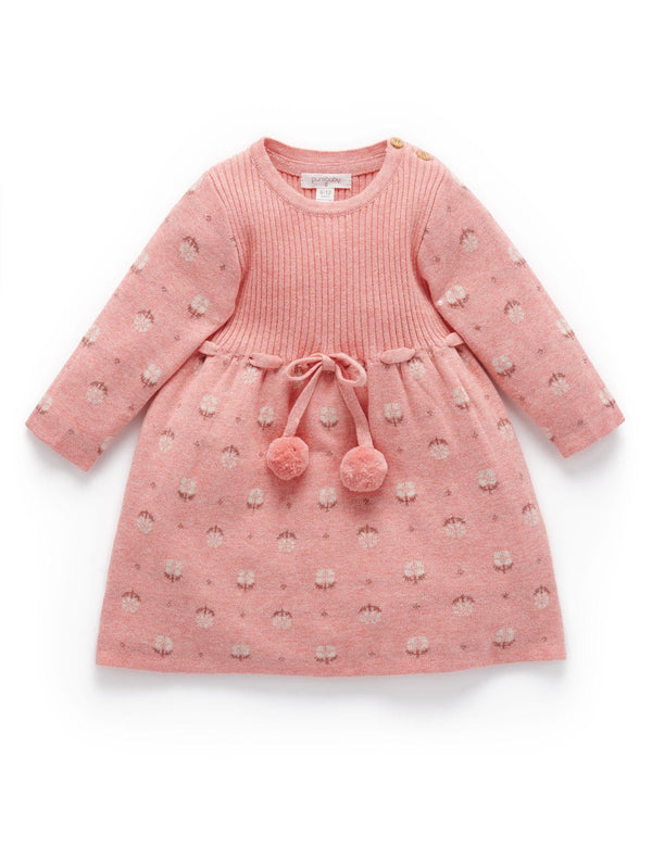 Forest Knitted Dress - Wild Flower Jacquard