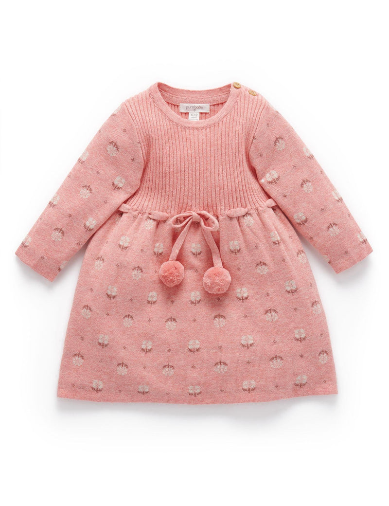 Forest Knitted Dress - Wild Flower Jacquard