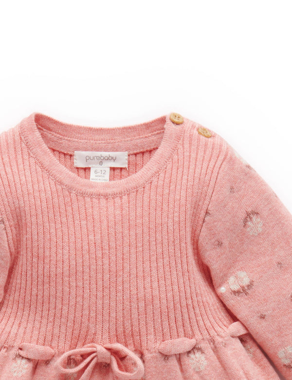 Forest Knitted Dress - Wild Flower Jacquard